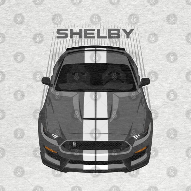 Ford Mustang Shelby GT350 2015 - 2020 - Magnetic Grey - White Stripes by V8social